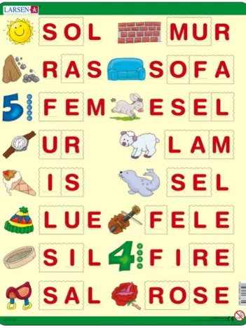 Produit Puzzle Cadre - Apprendre à épeler 1 (en Norvégien) Image