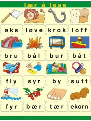 Produit Puzzle Cadre - Lær å lese (små bokstaver) (en Norvégien) Image