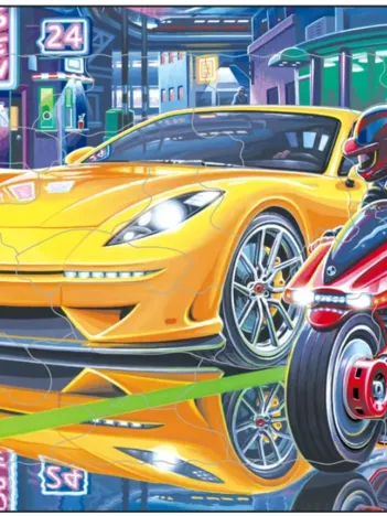 Produit Puzzle Cadre - Sports Cars in the City Image