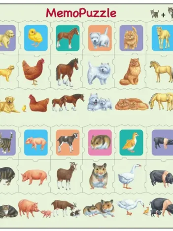 Produit Puzzle Cadre - MemoPuzzle: Duo Mère et Bébé Animal Image