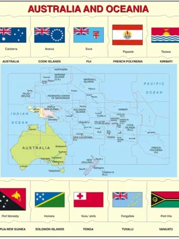 Produit Puzzle Cadre - Australie et Océanie (en Anglais) Image