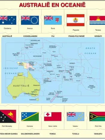 Produit Puzzle Cadre - Australie et Océanie (en Hollandais) Image