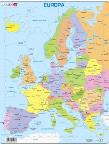 Produit Puzzle Cadre - Carte de l'Europe en Espagnol Image