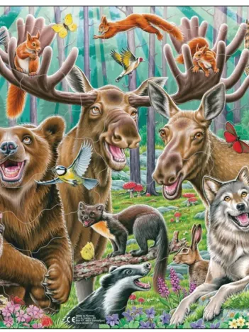 Produit Puzzle Cadre - Selfie des Animaux de la Forêt Image