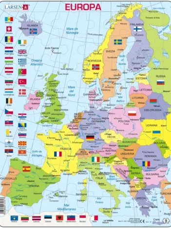 Produit Puzzle Cadre - Carte Politique de l'Europe (Italien) Image