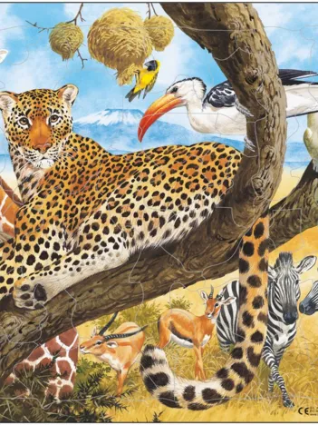 Produit Puzzle Cadre - Le Tigre et les Animaux de la Jungle Image
