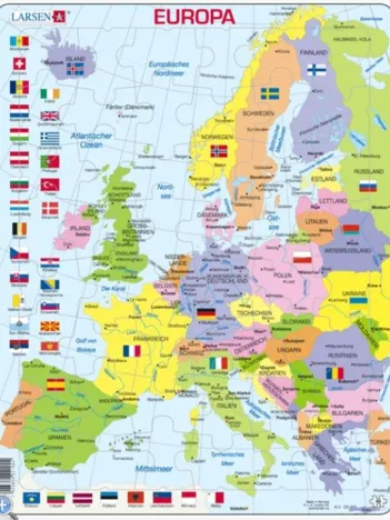 Produit Puzzle Cadre - Carte de l'Europe (en Allemand) Image