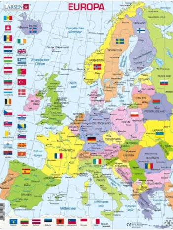 Produit Puzzle Cadre - Carte de l'Europe (en Allemand) Image