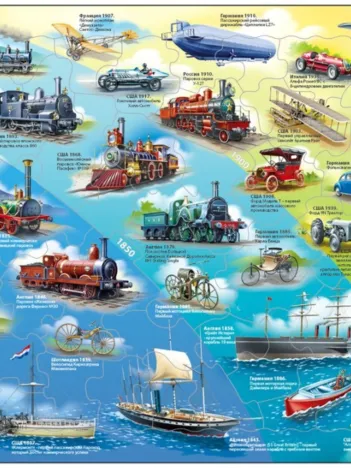 Produit Puzzle Cadre - Véhicules Historiques (en Russe) Image