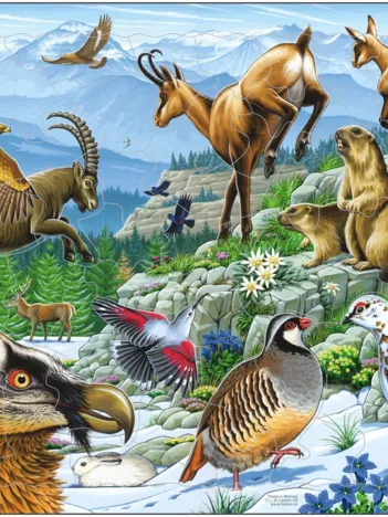 Produit Puzzle Cadre - Les Animaux de la Montagne Image