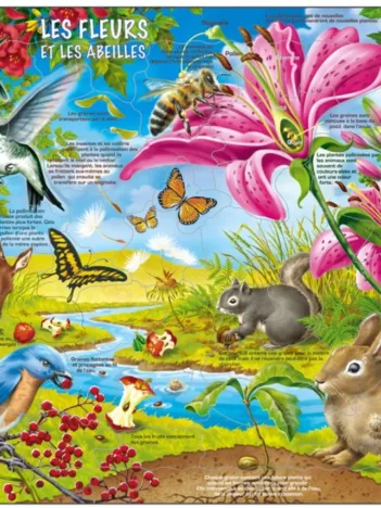 Produit Puzzle Cadre - Les Fleurs et les Abeilles Image