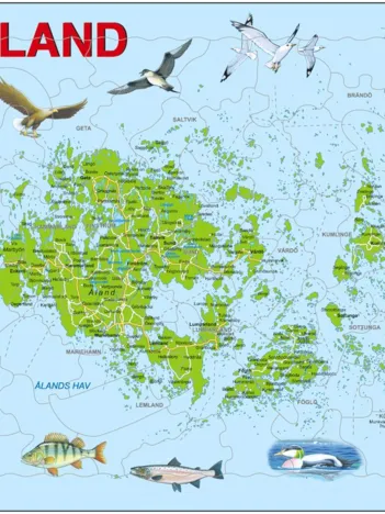 Produit Puzzle Cadre - Carte des Iles Åland Image