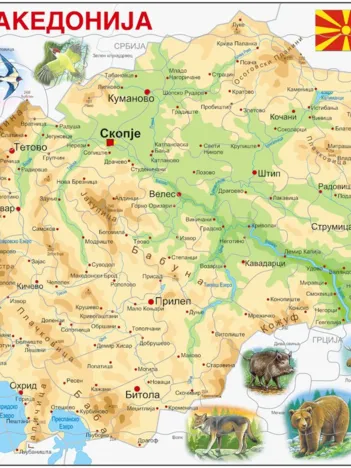 Produit Puzzle Cadre - Carte de la Macédoine Image