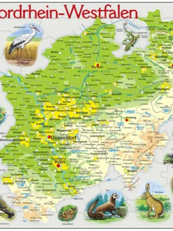 Produit Puzzle Cadre - Bundesland : Nordrhein-Westfalen (en Allemand) Image
