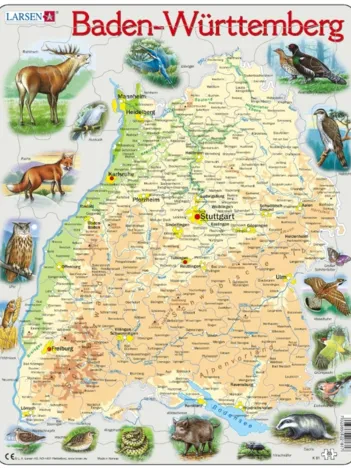 Produit Puzzle Cadre - Bundesland : Baden-Württemberg (en Allemand) Image