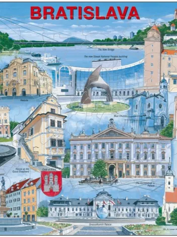 Produit Puzzle Cadre - Souvenirs de Bratislava, Slovaquie (en Anglais) Image