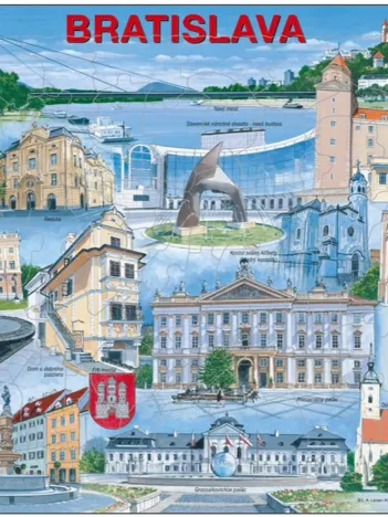 Produit Puzzle Cadre - Souvenirs de Bratislava, Slovaquie (en Slovaque) Image