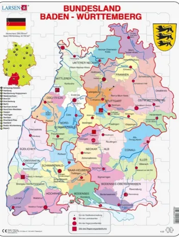 Produit Puzzle Cadre - Bundesland : Baden Württemberg (en Allemand) Image