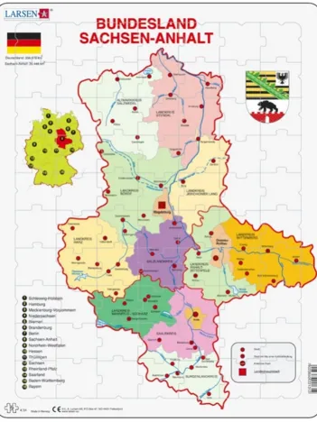 Produit Puzzle Cadre - Bundesland : Sachsen-Anhalt (en Allemand) Image