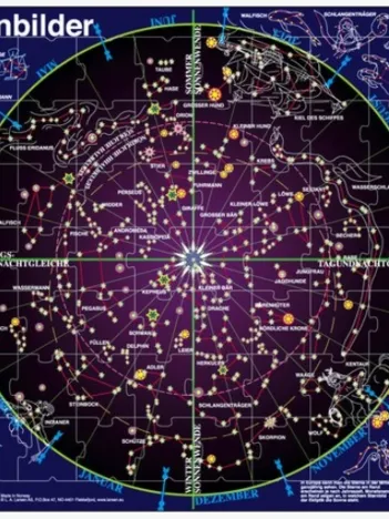 Produit Puzzle Cadre - Carte des Constellations (en Allemand) Image