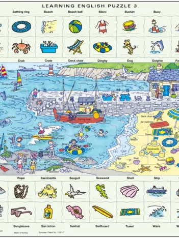 Produit Puzzle Cadre - Apprendre l'Anglais 3 : Le Bord de Mer (en Anglais) Image
