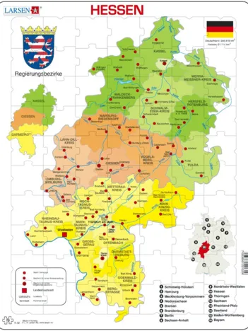 Produit Puzzle Cadre - Bundesland : Hessen (en Allemand) Image