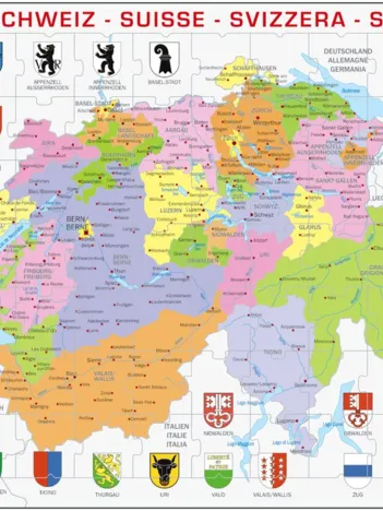 Produit Puzzle Cadre - Carte de la Suisse Image