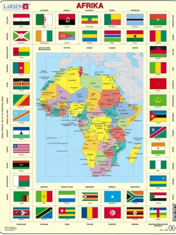Produit Puzzle Cadre - Carte de l'Afrique (en Allemand) Image