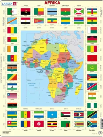 Produit Puzzle Cadre - Carte de l'Afrique (en Hollandais) Image
