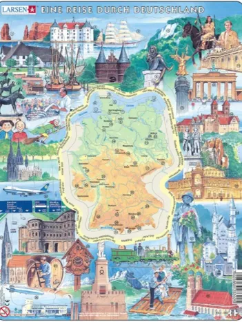 Produit Puzzle Cadre - Voyage en Allemagne (en Allemand) Image