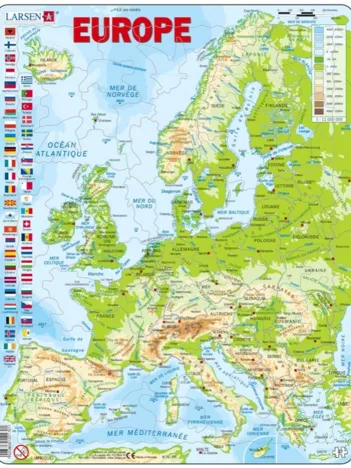 Produit Puzzle Cadre - Carte de l'Europe (en Français) Image