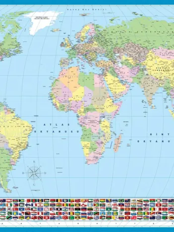 Produit Carte du Monde (en Turc) Image