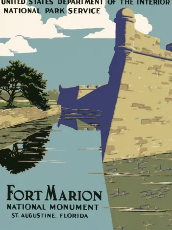 Produit Affiche pour le Monument National de Fort Marion, 1938 Image