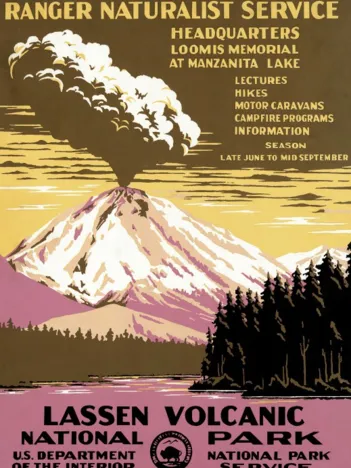 Produit Affiche pour Le Parc National Volcanique de Lassen, USA, 1938 Image