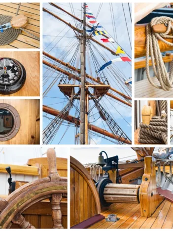 Produit Collage Voilier Ancien Image