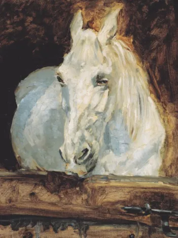 Produit Henri de Toulouse-Lautrec : Cheval Blanc Gazelle, 1881 Image