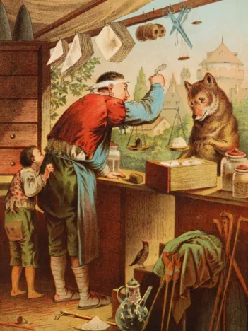 Produit Carl Offterdinger : Le Loup et les sept Chevreaux, fin XIXe Siècle Image