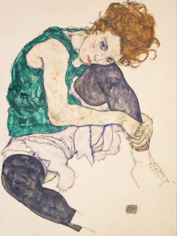 Produit Egon Schiele : Femme Assise à la Jambe Repliée, 1917 Image