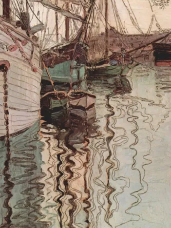 Produit Egon Schiele : Voiliers dans l'eau au Port de Triest, 1907 Image