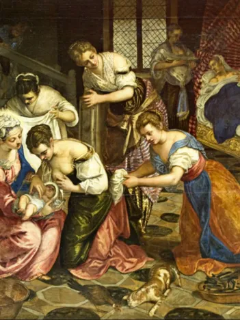 Produit Tintoretto : The Birth of John the Baptist, 1554 Image