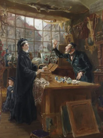 Produit Ralph Hedley : The Old China Shop, 1877 Image