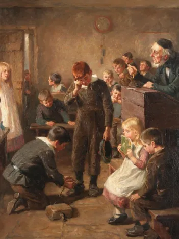 Produit Ralph Hedley : The Truant's Log, 1899 Image