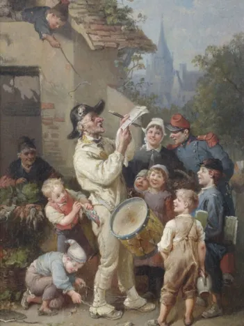 Produit François-Louis Lanfant de Metz : Un Crieur Public taquiné par des Enfants, 1892 Image