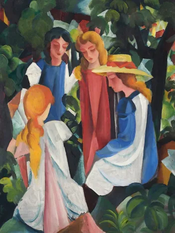 Produit August Macke : Quatre Filles, 1912-1913 Image