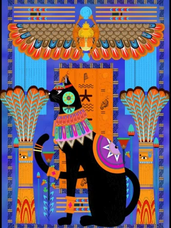 Produit Chat Egyptien - Bleu Image