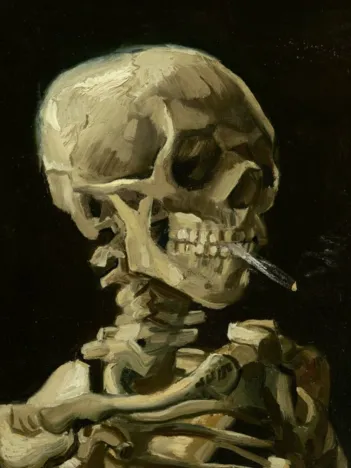 Produit Vincent Van Gogh - Head of a Skeleton with a Burning Cigarette, 1886 Image