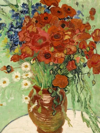 Produit Vincent Van Gogh - Vase with Daisies and Poppies, 1890 Image