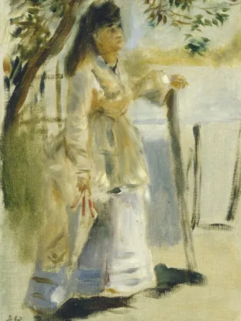 Produit Auguste Renoir : Femme à la Barrière, 1866 Image