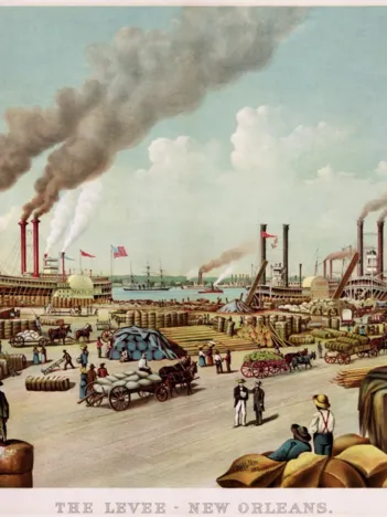 Produit Affiche Currier & Ives : The levee - New Orleans , 1884 Image