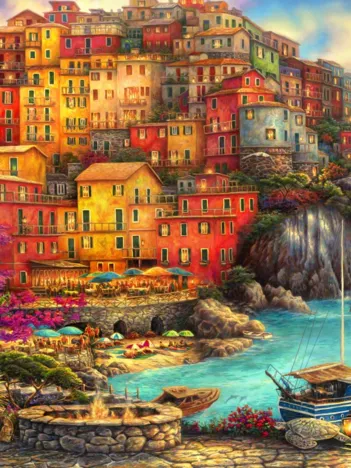 Produit Chuck Pinson - A Beautiful Day at Cinque Terre Image